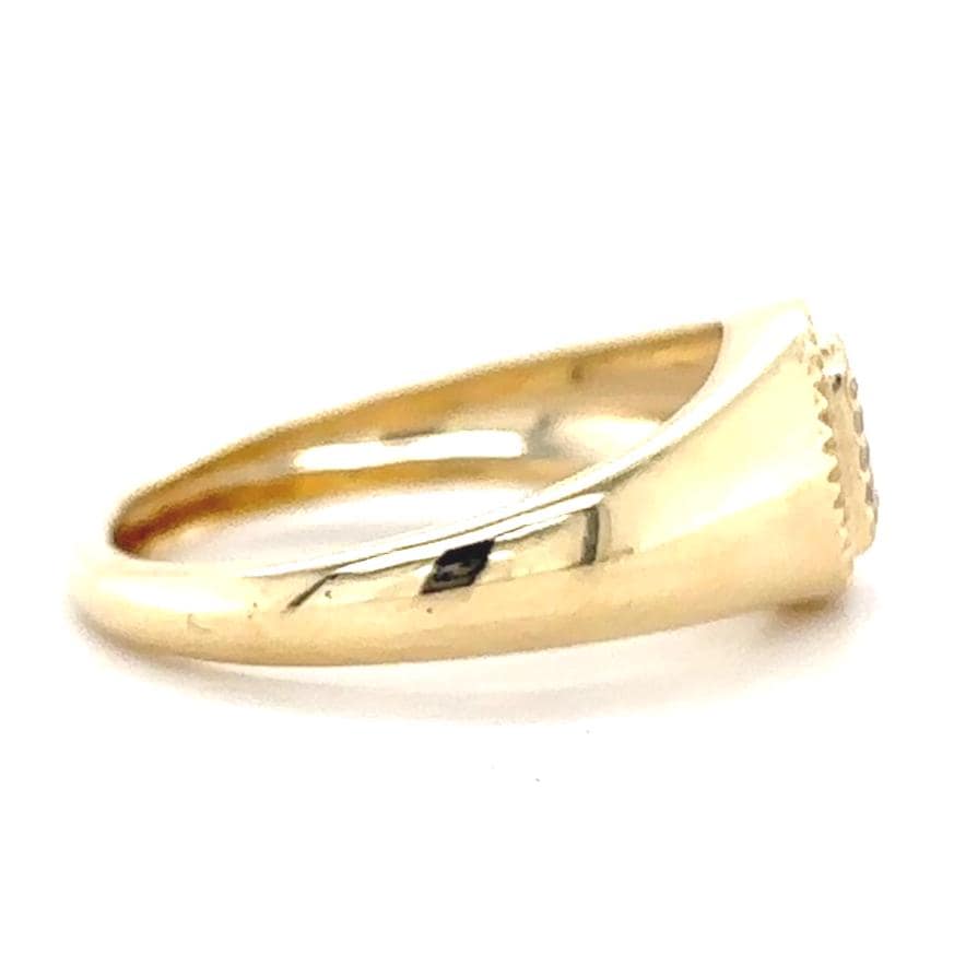 Personalized Medallion Initial Diamond Ring