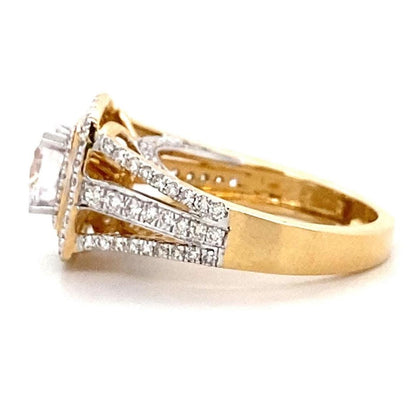 Round Solitaire Halo Diamond Ring