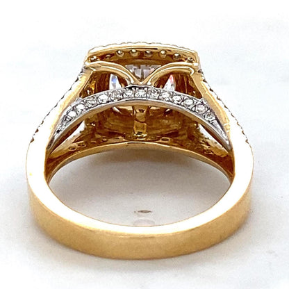 Round Solitaire Halo Diamond Ring