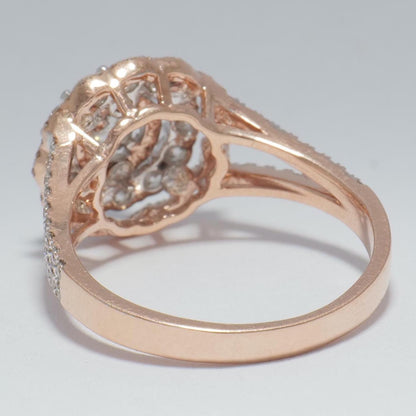 Flower Solitaire Cluster Diamond Ring