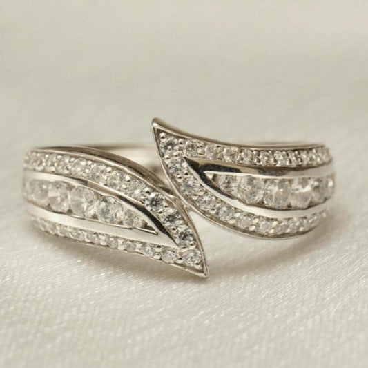 Leaves Diamond Band Ring