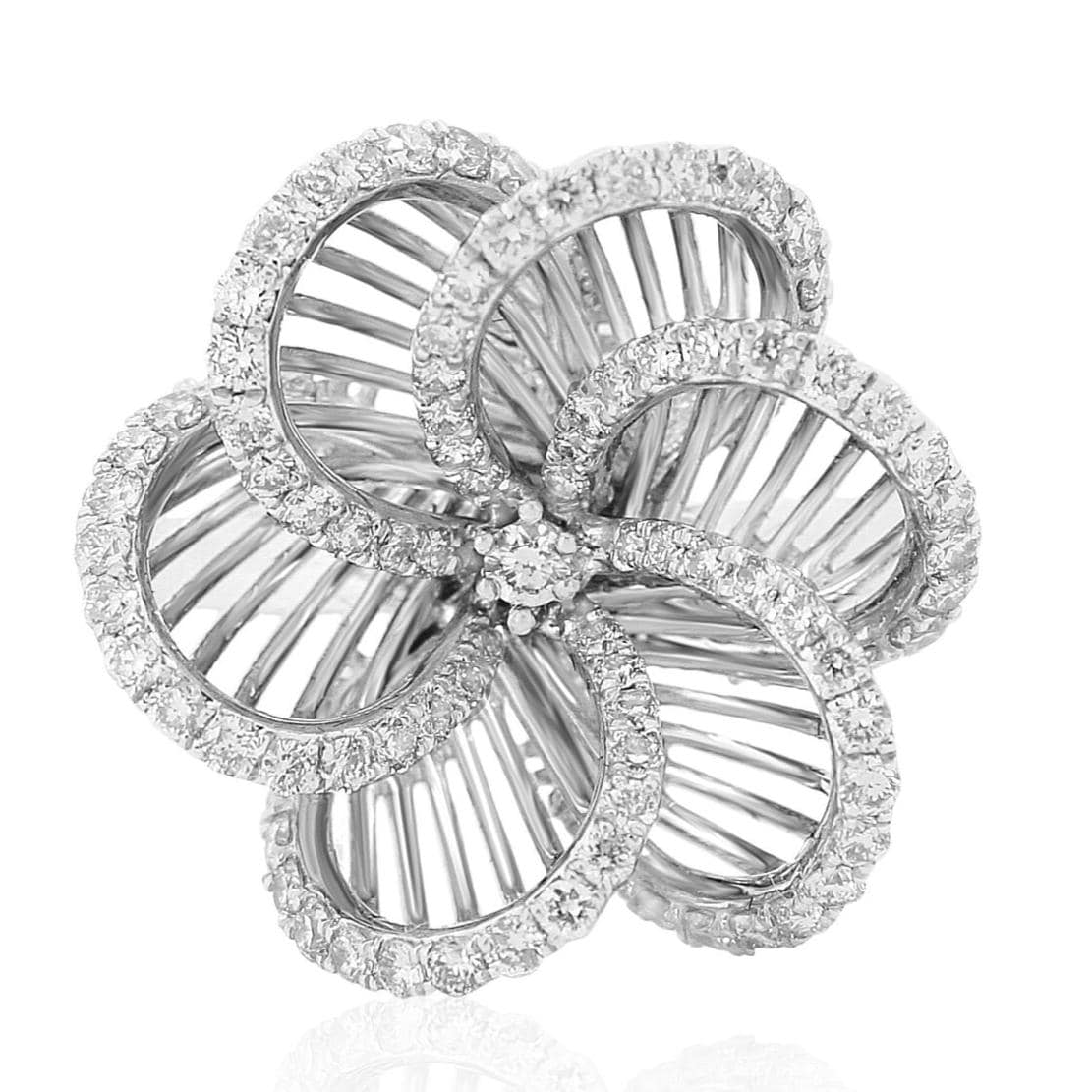 Floral Natural Diamond Cocktail Ring