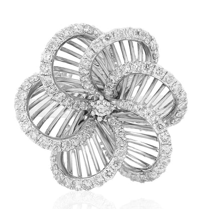 Floral Natural Diamond Cocktail Ring
