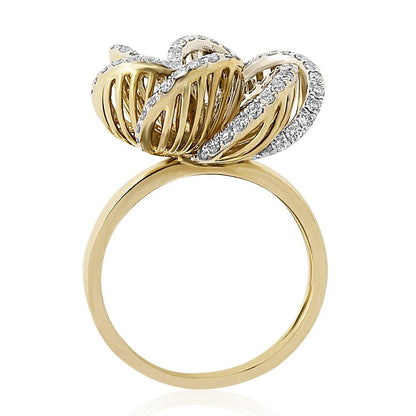 Floral Natural Diamond Cocktail Ring