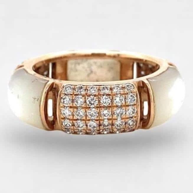 Mother of Pearl Diamond Ring