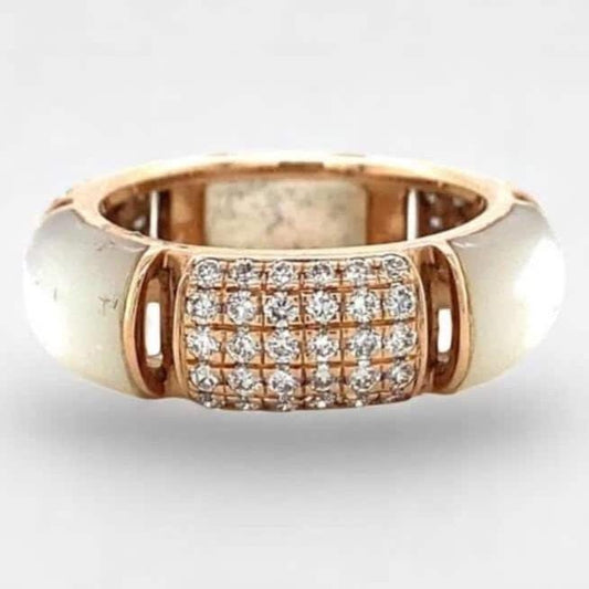 Mother of Pearl Diamond Ring
