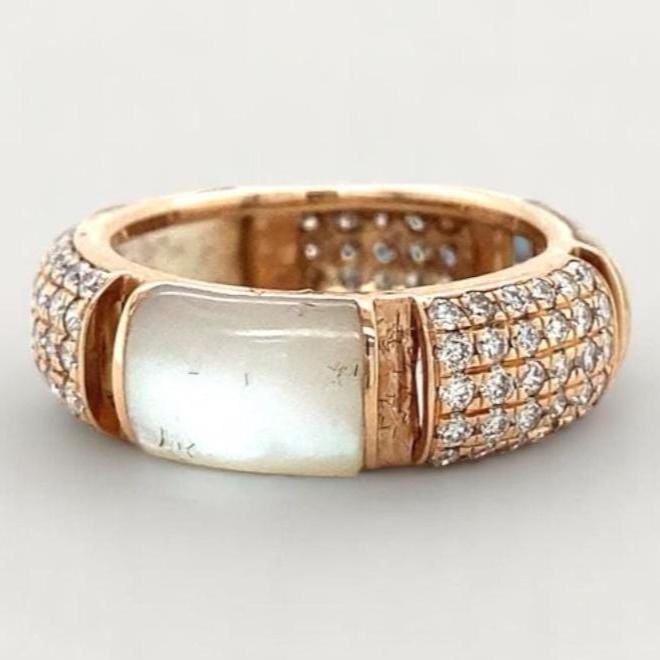 Mother of Pearl Diamond Ring