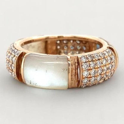 Mother of Pearl Diamond Ring