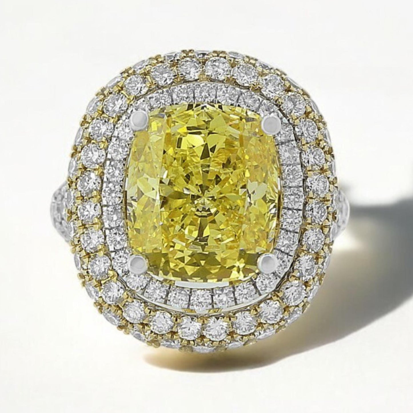 Yellow Sapphire Statement Diamond Ring
