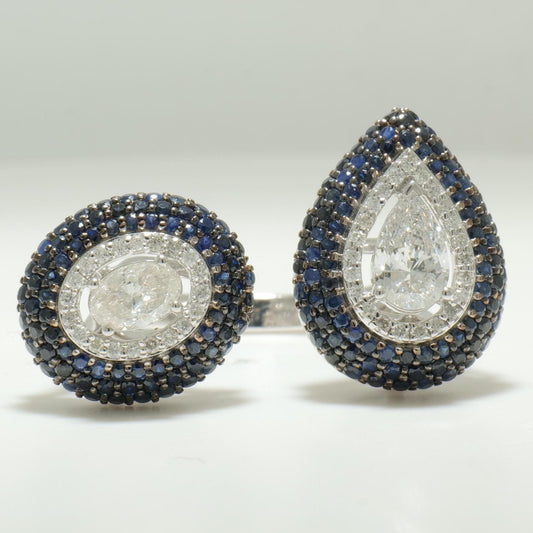 Blue Sapphire Diamond Ring