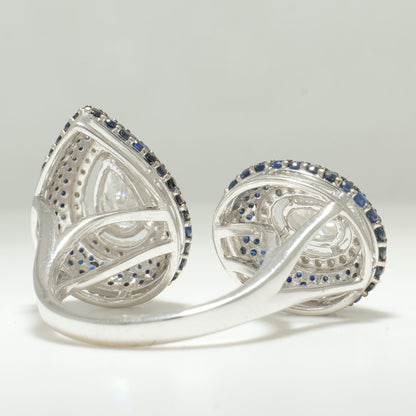 Blue Sapphire Diamond Ring