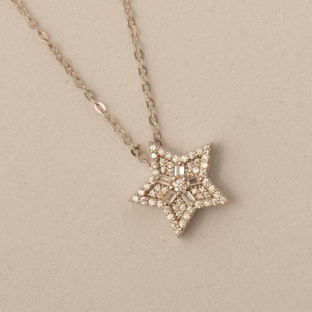 Star Diamond Pendant Necklace