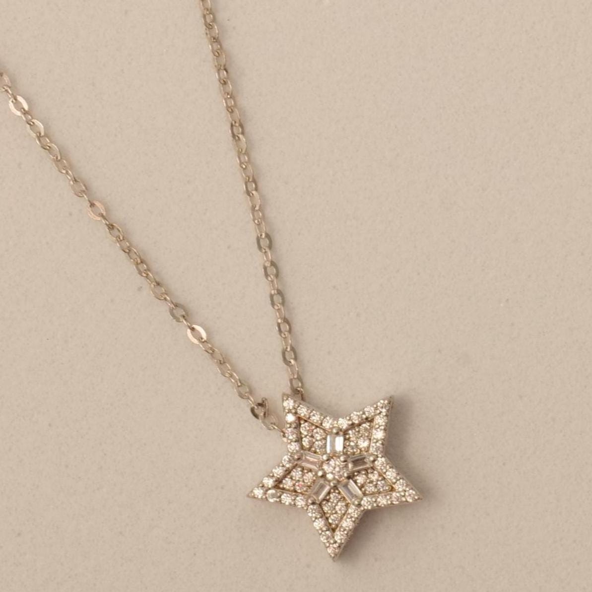Star Diamond Pendant Necklace