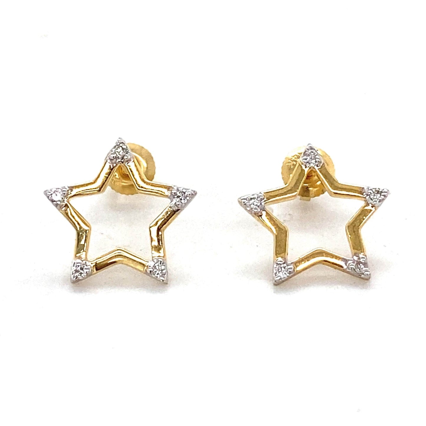 Kids Sparkling Star Diamond Stud Earrings