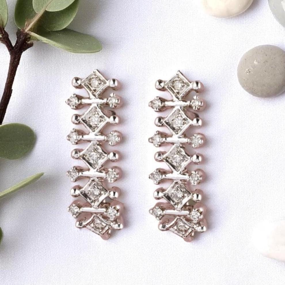 Pearl Drop Diamond Earrings