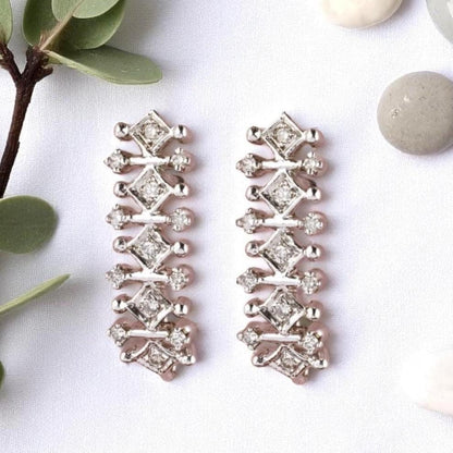 Pearl Drop Diamond Earrings
