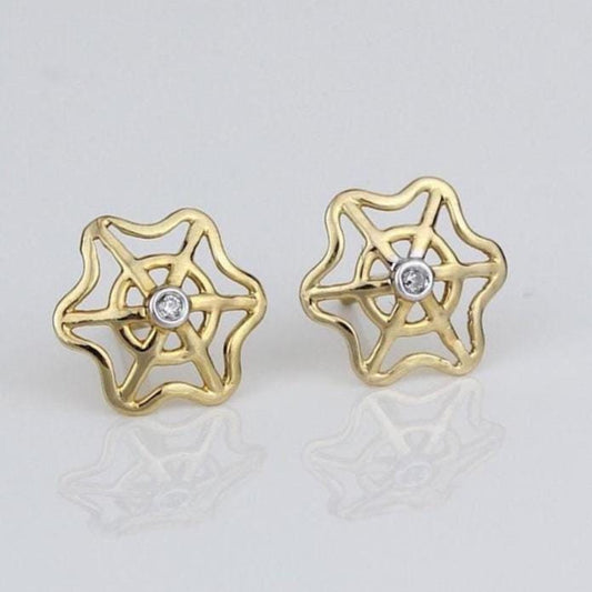 Kids Spider Web Diamond Stud Earrings
