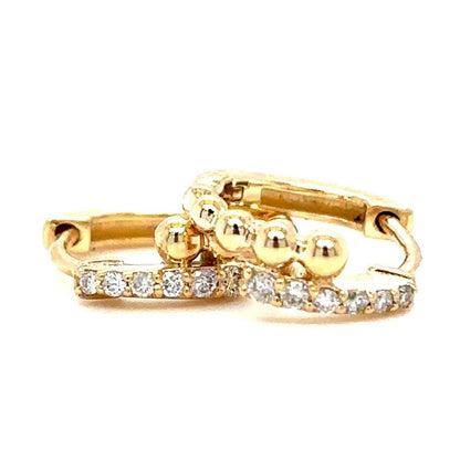 Diamond Beaded Huggie Kids Earrings