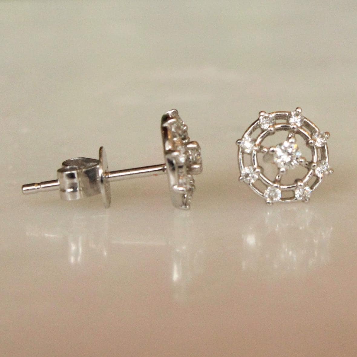Kids Wheel Diamond Stud Earrings