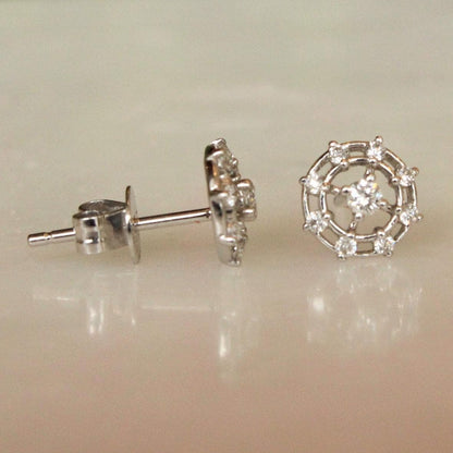 Kids Wheel Diamond Stud Earrings
