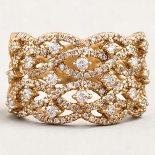 Criss Cross Diamond Ring