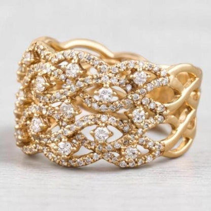 Criss Cross Diamond Ring