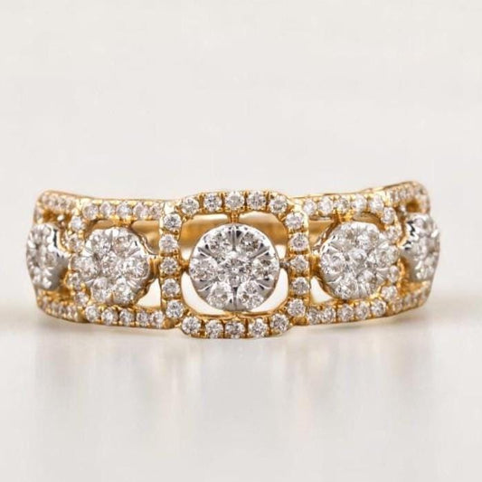 Diamond Halo Eternity Ring