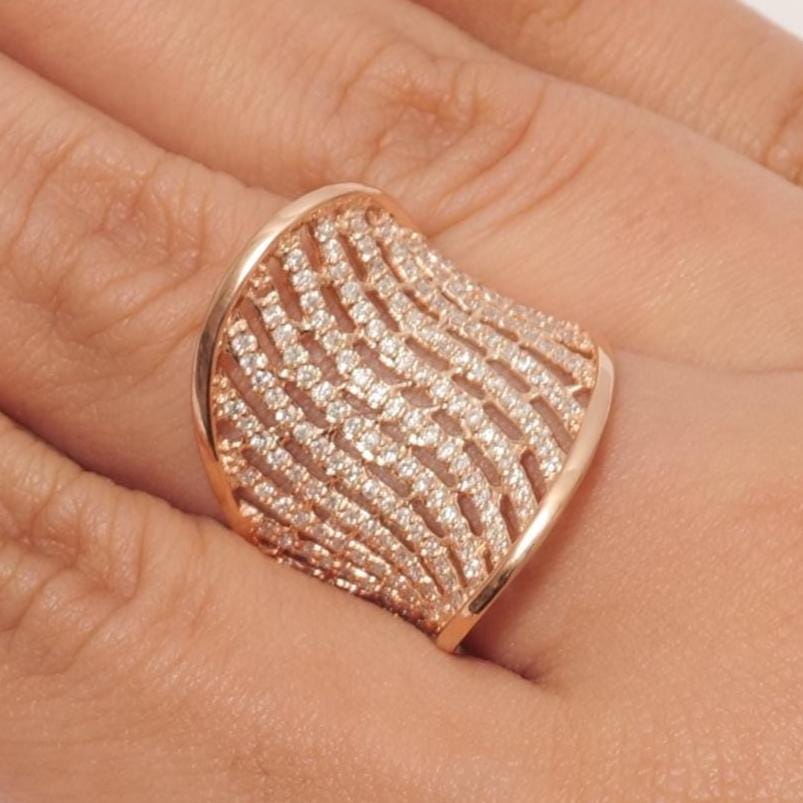 Wide Diamond Ring