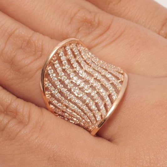 Wide Diamond Ring