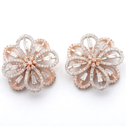 Flower Diamond Stud Earrings