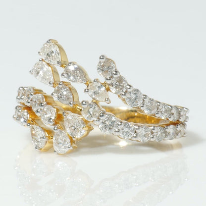 Leaf Branch Diamond Ring