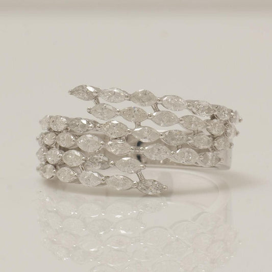 Marquise Wide Diamond  Ring