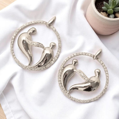 Mother Child Stud Earrings