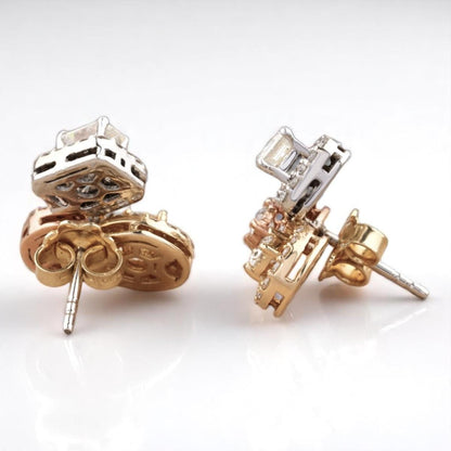 Halo Diamond Stud Earrings