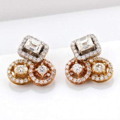Halo Diamond Stud Earrings