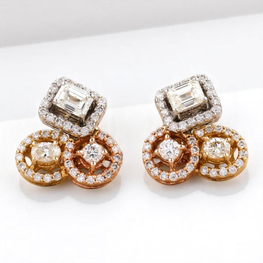 Halo Diamond Stud Earrings