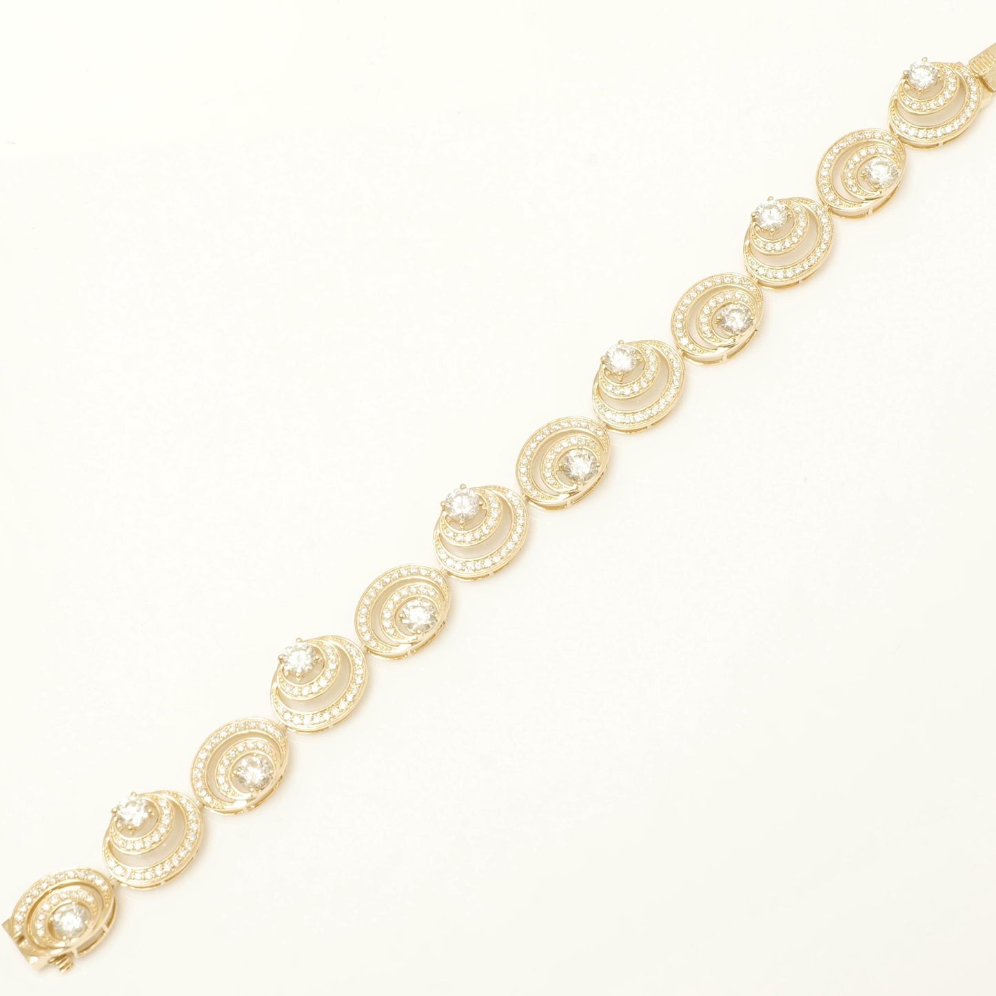 Spiral Natural Diamond Tennis Bracelet