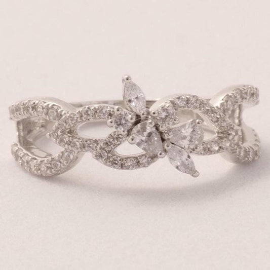 Vine Leaf Diamond Art Deco Ring