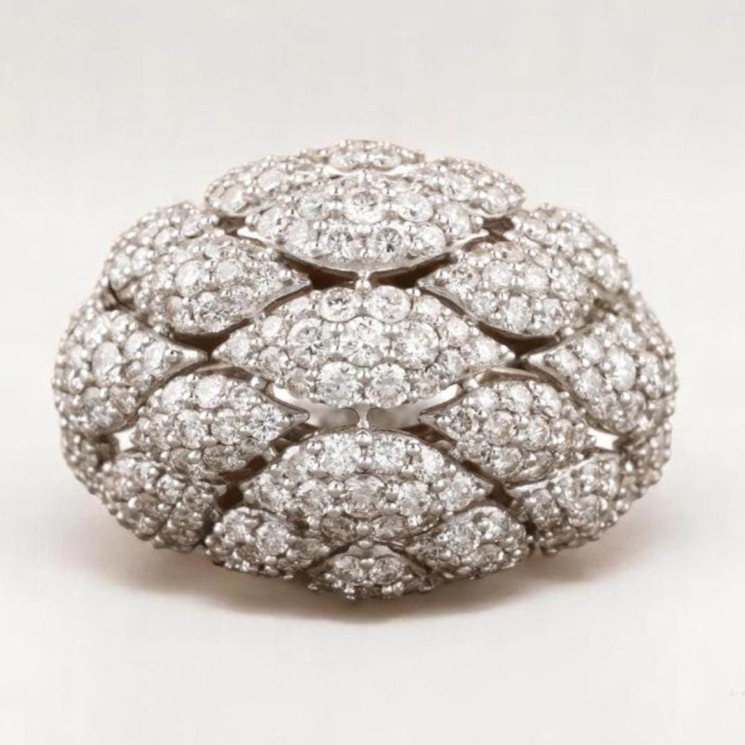 Dome Cluster Diamond Ring