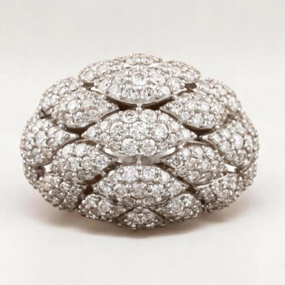 Dome Cluster Diamond Ring