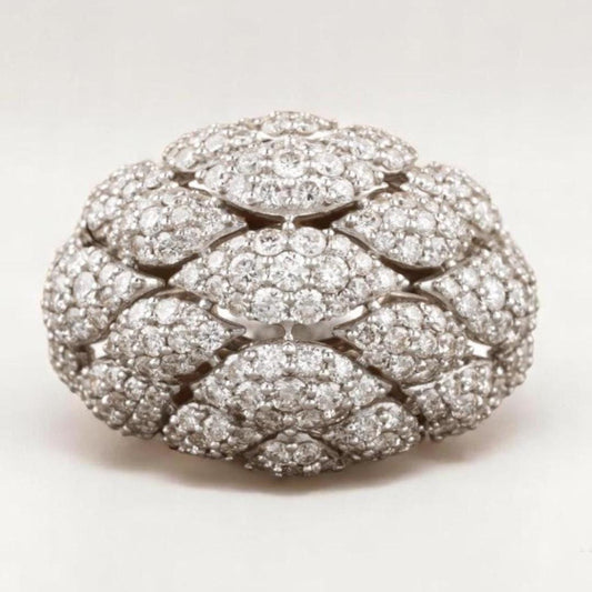 Dome Cluster Diamond Ring