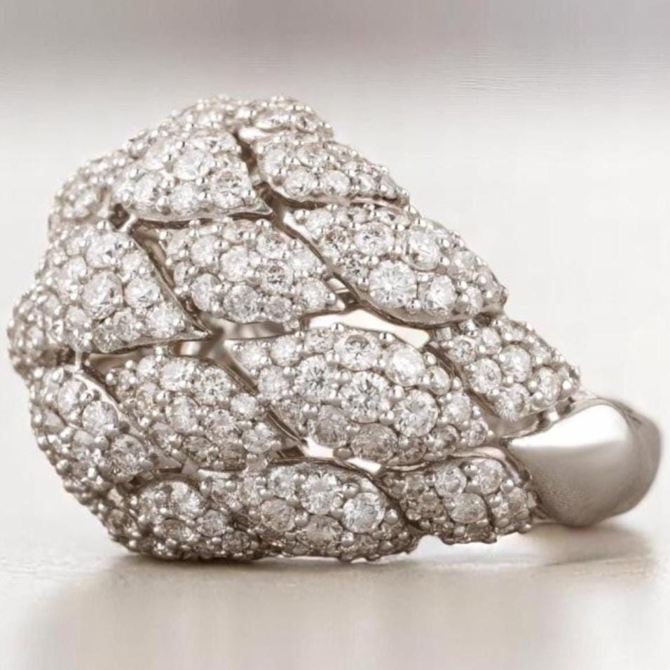 Dome Cluster Diamond Ring