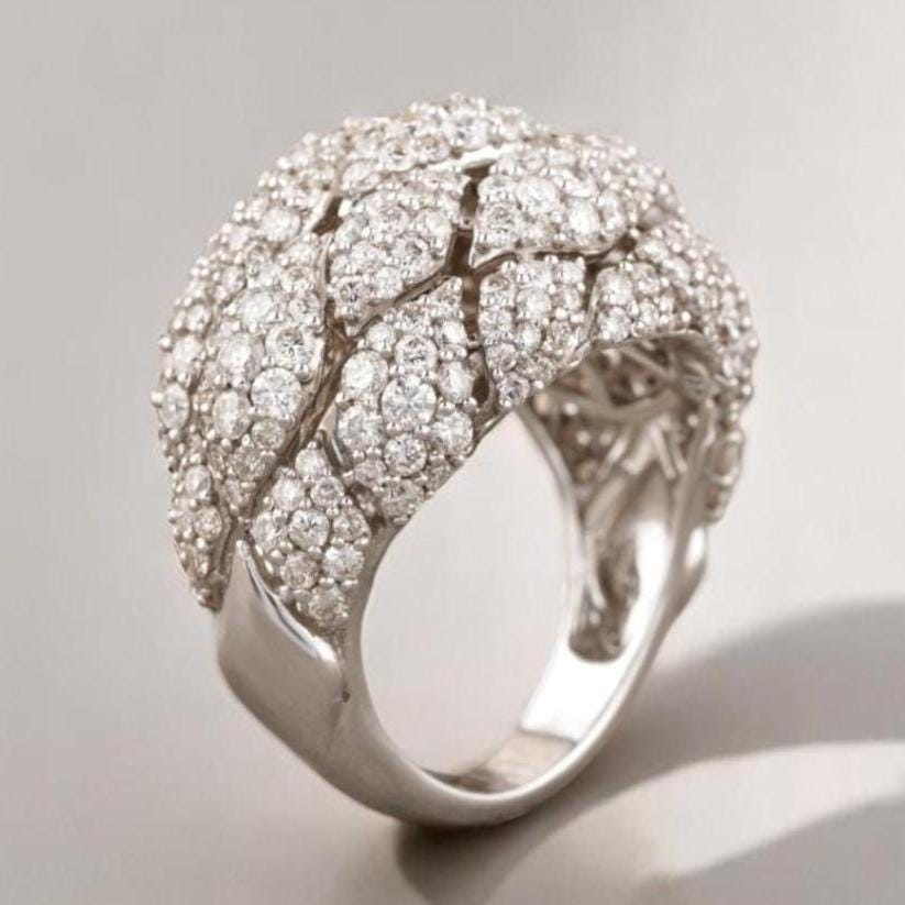 Dome Cluster Diamond Ring