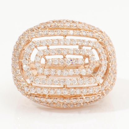 Concentric Oval Diamond Ring