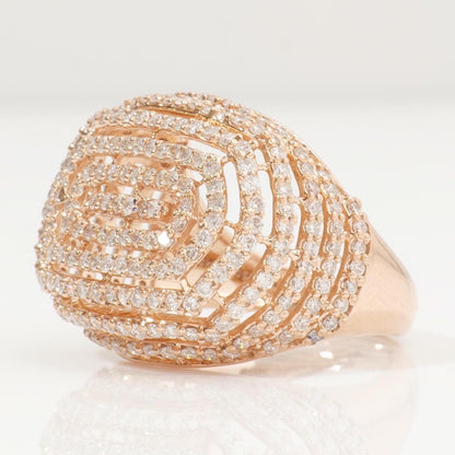 Concentric Oval Diamond Ring