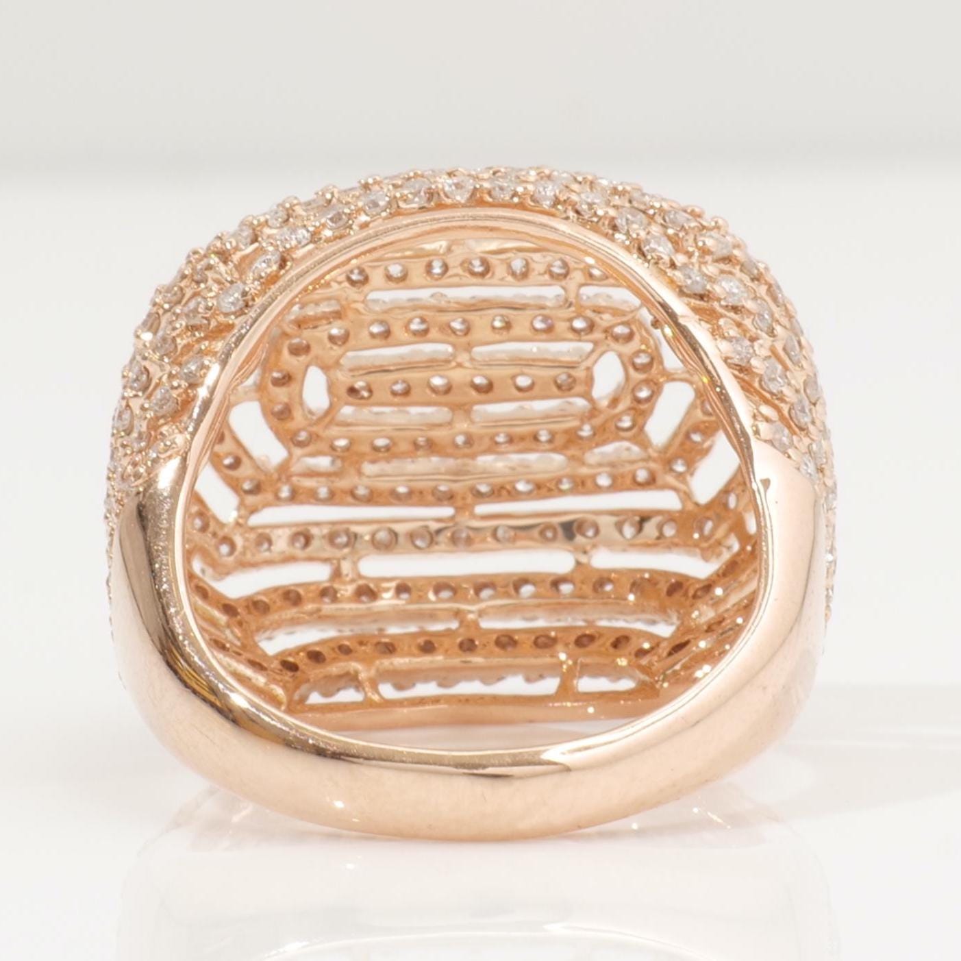 Concentric Oval Diamond Ring