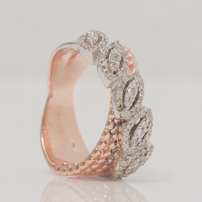 Marquise Leaf Band Ring
