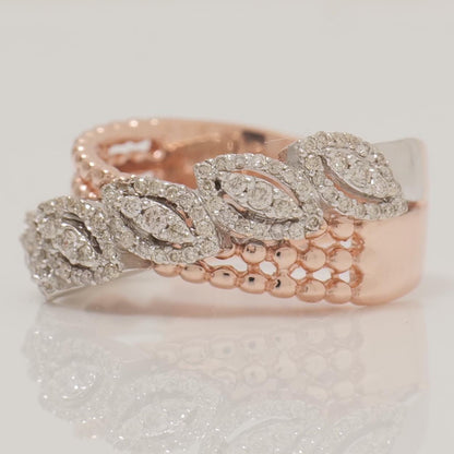 Marquise Leaf Band Ring