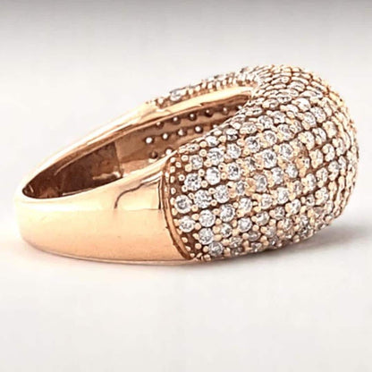 Pave Dome Diamond Ring