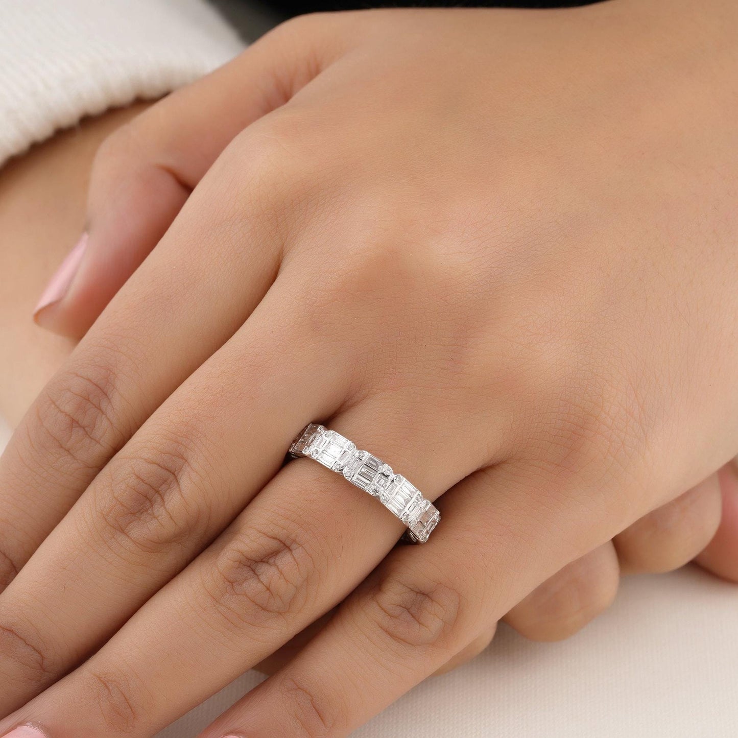 Emerald Illusion Wedding Ring